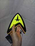 20cm Star Trek Command Insignia 3D Printed Sign - Illuminated handheld size reference, unique wall art for desk and room decor