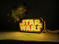 20cm Star Wars Glowing Wall Art - Illuminated angled view standing, great for home theater and media room decor