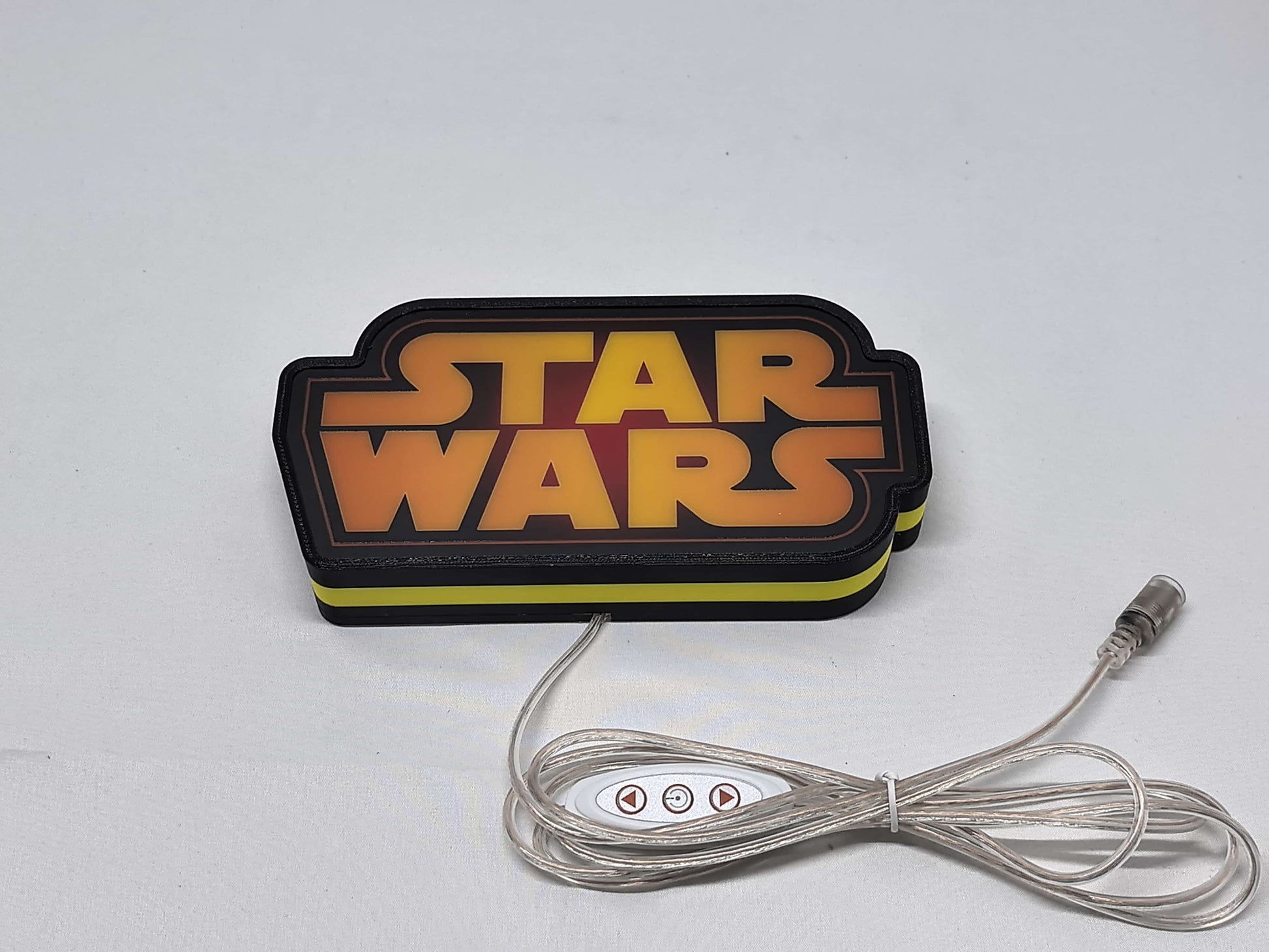 Star Wars LED Light Box (20cm) - Unlit flat lay angled details, great for home theater and media room decor