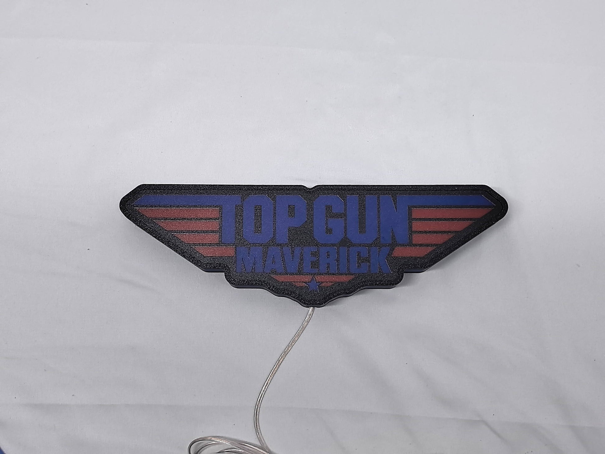 Top Gun Maverick LED Light Box (20cm) - Unlit flat lay front details, great for home theater and media room decor