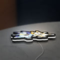 Bluey LED lightbox lying flat on a desk with white glow