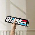 Unlit G.I. Joe LED lightbox held by hand to show size and details