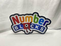 Unlit front details standing of Numberblocks Illuminated Sign in 40cm, unique wall art for desk and room decor