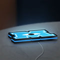 Monsters University LED lightbox lying flat on a desk with blue glow