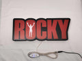 Rocky Balboa LED Sign (40cm) - Unlit flat lay front details, perfect for music studio and bedroom decor