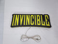 Invincible LED Light Box (40cm) - Unlit flat lay front details, cool game room and bedroom decor