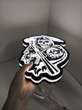 30cm Sons Of Anarchy Glowing Wall Art - Illuminated handheld size reference, unique wall art for desk and room decor