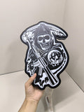 30cm Sons Of Anarchy Glowing Wall Art - Unlit handheld size reference, unique wall art for desk and room decor