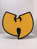 40cm Wu Tang Glowing Wall Art - Unlit front details standing, unique wall art for desk and room decor