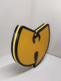 40cm Wu Tang Glowing Wall Art - Unlit angled details standing, unique wall art for desk and room decor