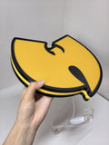 40cm Wu Tang 3D Printed Sign - Unlit handheld size reference, unique wall art for desk and room decor