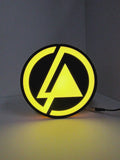 Linkin Park LED Light Box (20cm) - Illuminated front view standing, perfect for music studio and bedroom decor