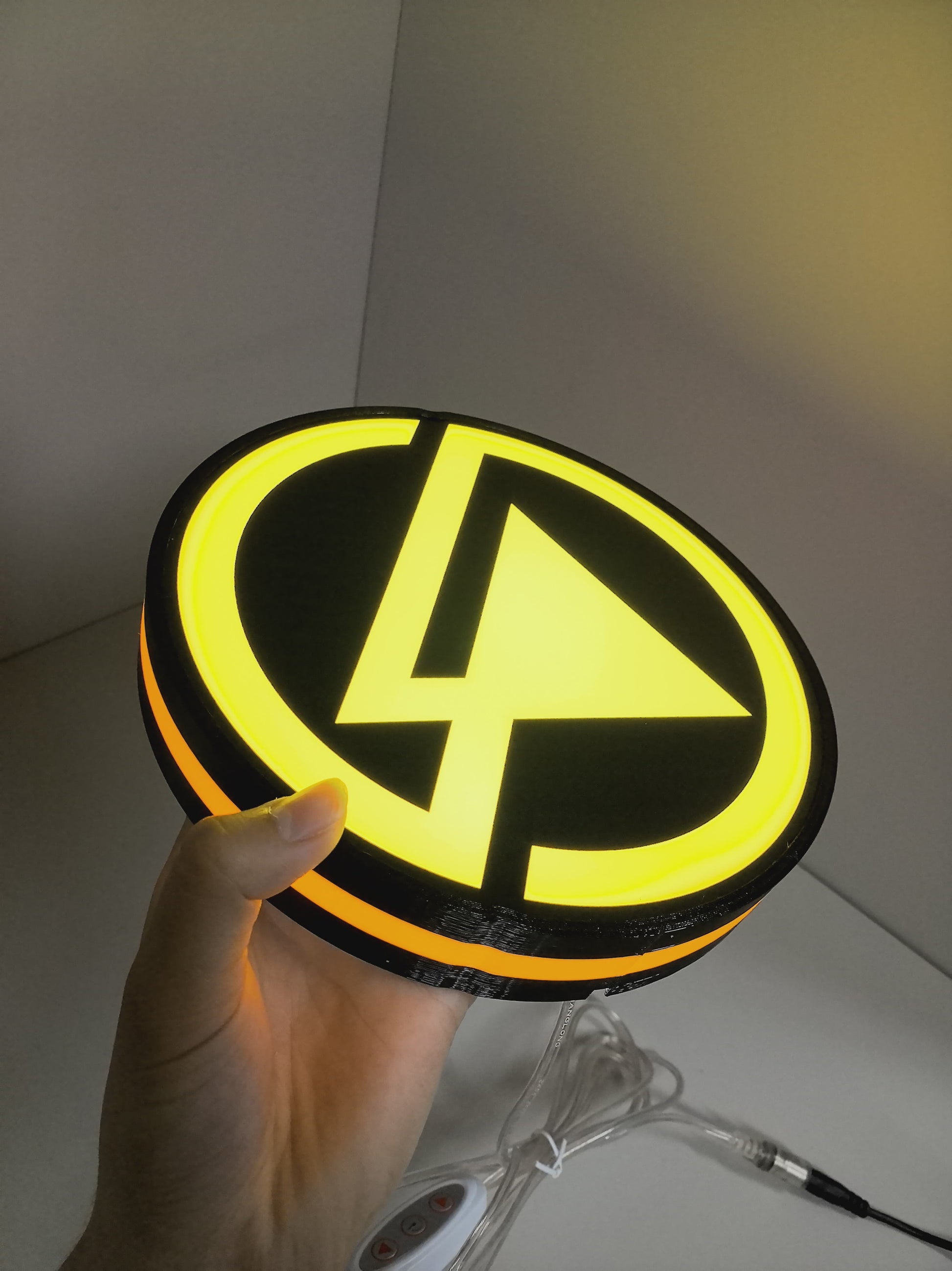 Illuminated handheld size reference of Linkin Park Illuminated Sign in 20cm, perfect for music studio and bedroom decor