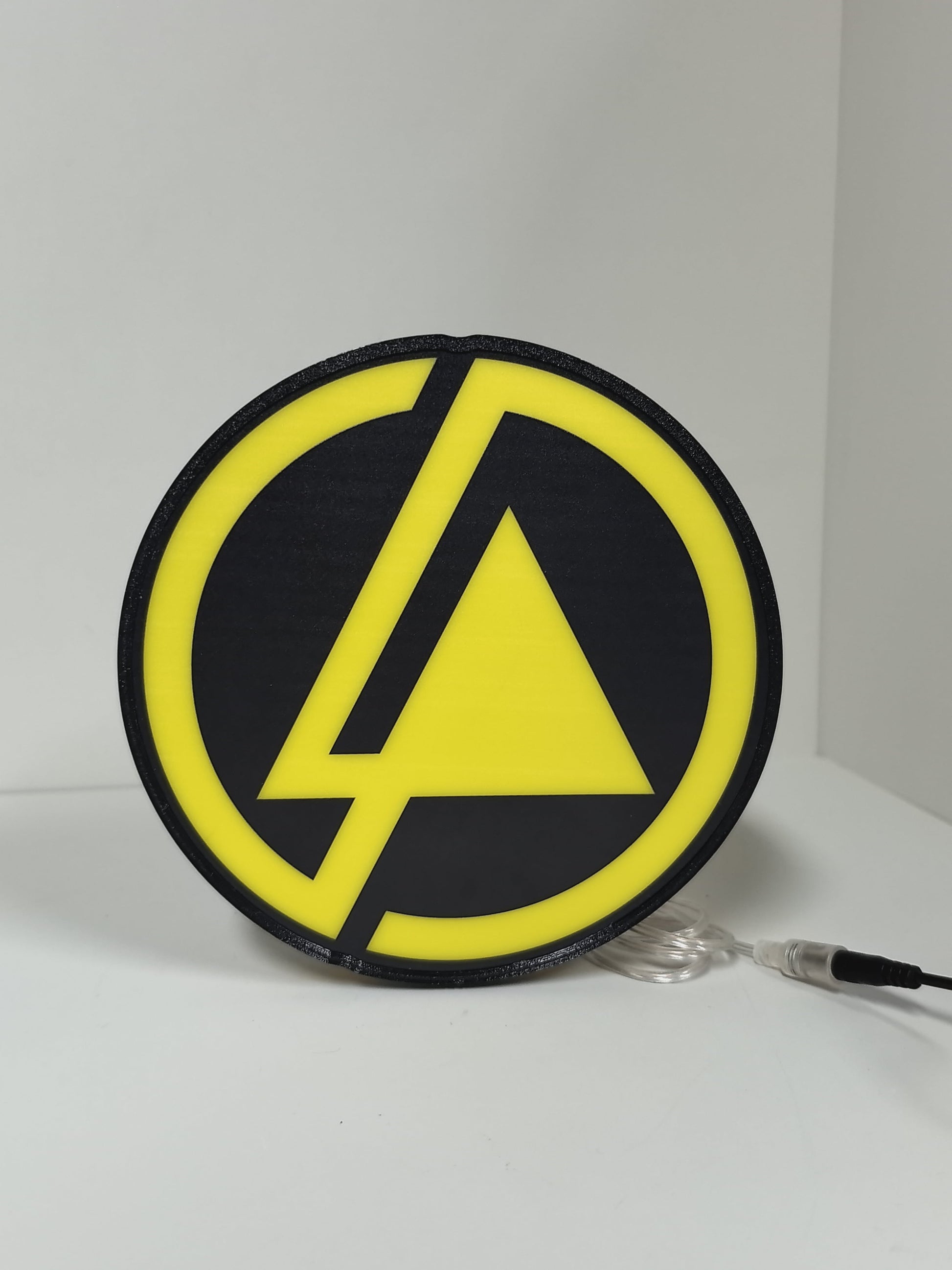 Linkin Park LED Light Box (20cm) - Unlit front details standing, perfect for music studio and bedroom decor