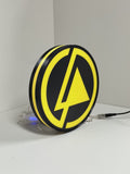 Linkin Park LED Light Box (20cm) - Unlit angled details standing, perfect for music studio and bedroom decor