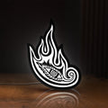 Front view of Tool Lateralus Eye LED lightbox sign glowing on a wooden desk