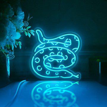 Anaconda, Boa, Jungle Snake Led Light Box, Spotted Snake Wall Art Decor, Light Sign, Desktop Decoration, Gift For Reptile Fans, Nature Lover