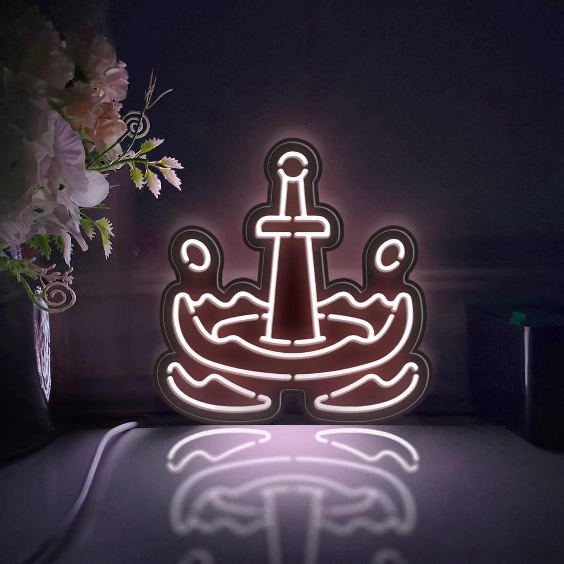 Downward Attack Sword Led Light Box, Sword Wall Art Decor, Personalized Light Sign, Rgb Desktop Decorations, Bedroom Decor, Gift For Gamers