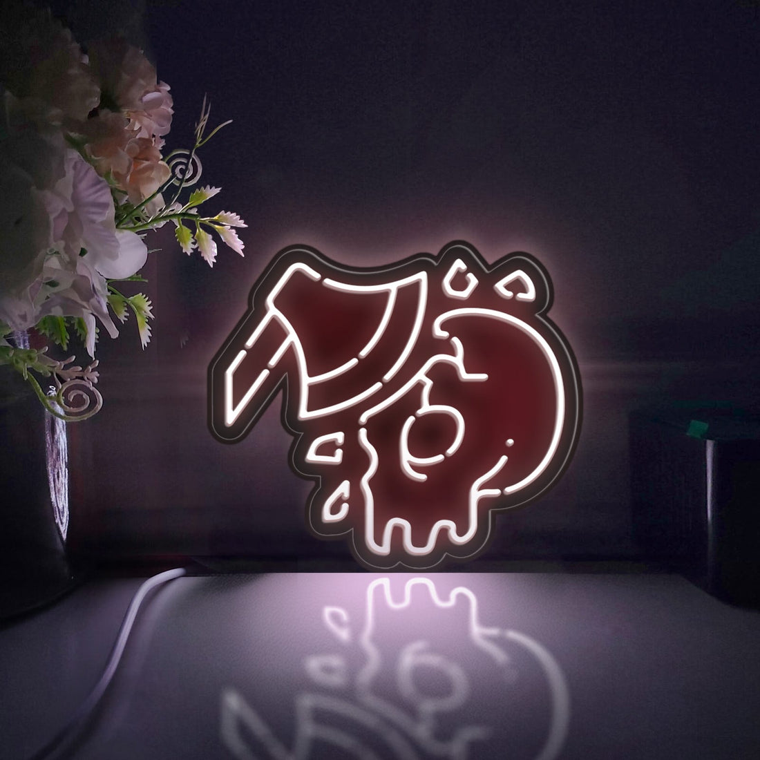 Axe And Skull Led Light Box, Halloween Wall Art Decor, Light Sign, Desktop Decorations, Bedroom Decor, Gift For Horror Enthusiasts