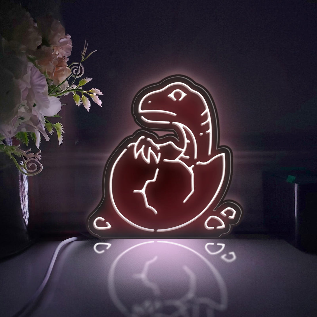 Dinosaur Led Light Box, Dinosaur Egg Wall Art Decor, Light Sign, Desktop Decorations, Bedroom Decor, Gift For Dinosaur Enthusiasts, Kid