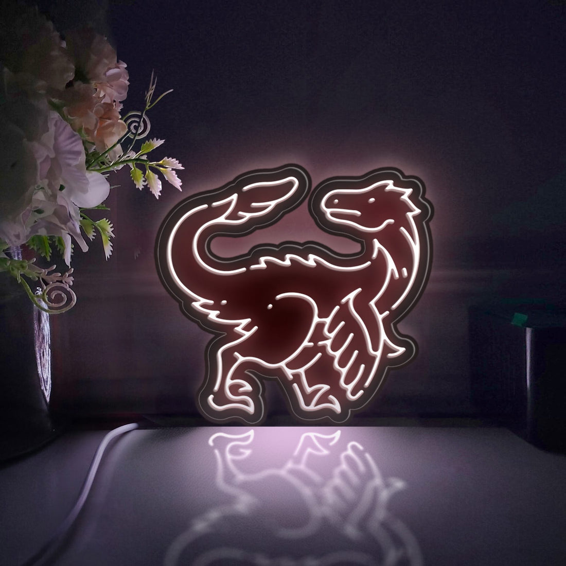 Dinosaur Led Light Box, Wall Art Decor, Personalized Light Sign, Desktop Decorations, Bedroom Decor, Gift For Dinosaur Lovers, Educator