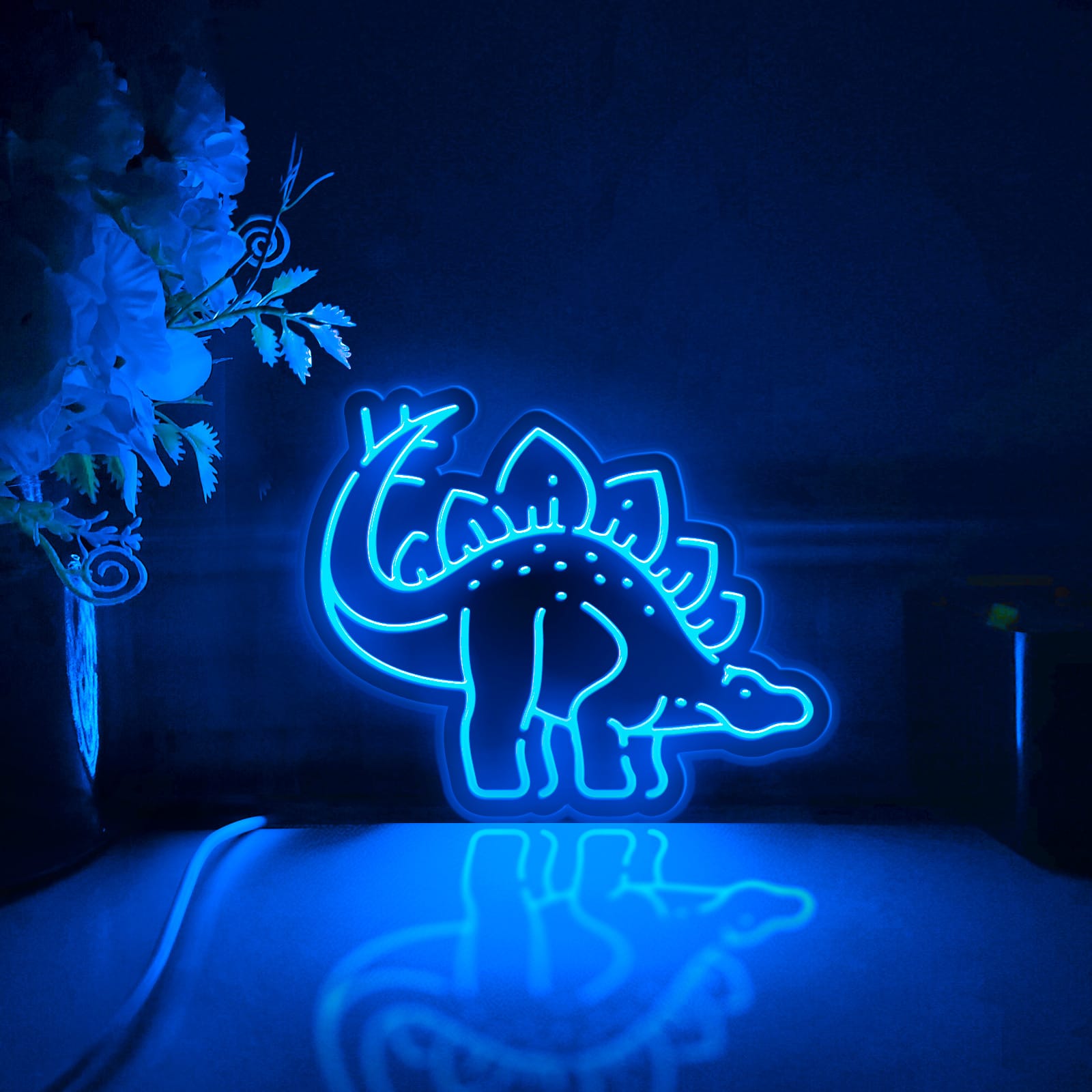 Dinosaur Led Light Box, Wall Art Decor, Personalized Light Sign, Neon-like Desktop Decorations, Bedroom Decor, Gift For Dinosaur Fans, Kid