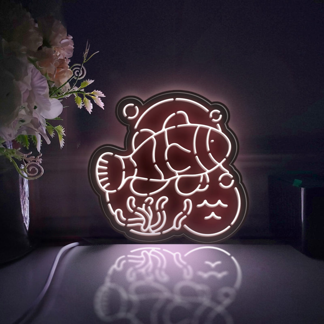 Anemonefish Led Light Box, Fish Wall Art Decor, Light Sign, Desktop Decorations, Bedroom Decor, Gift For Marine Life Enthusiasts