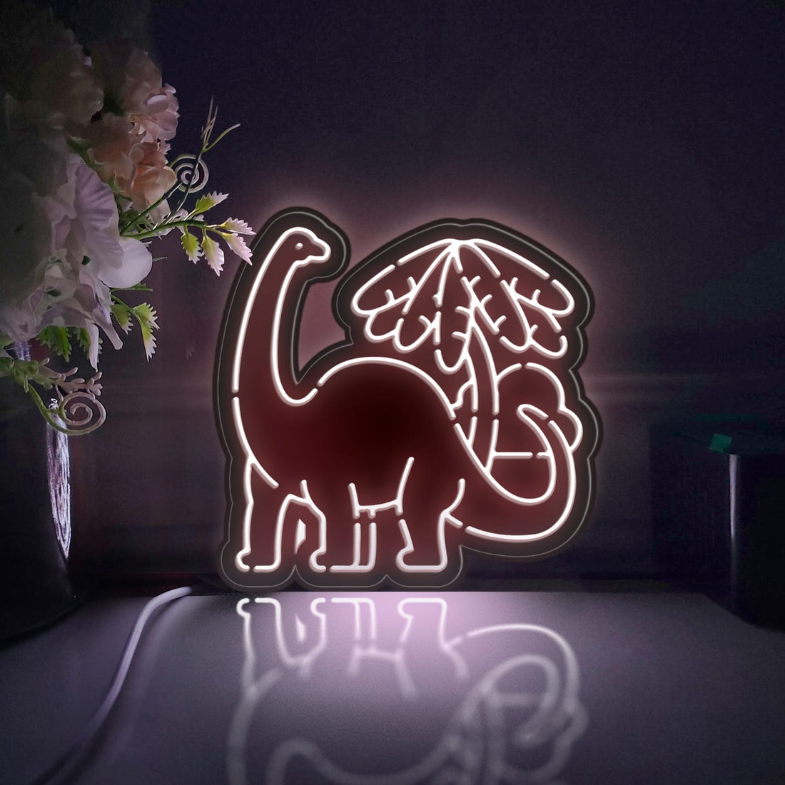 Dinosaur Led Light Box, Wall Art Decor, Personalized Light Sign, Desktop Decorations, Bedroom Decor, Gift For Dinosaur Enthusiasts, Kid
