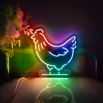 Hen Led Light Box, Farm Animal Wall Art Decor, Light Sign, Desktop Decorations, Room Decor, Gift For Farm Animal Lovers, Poultry Enthusiast