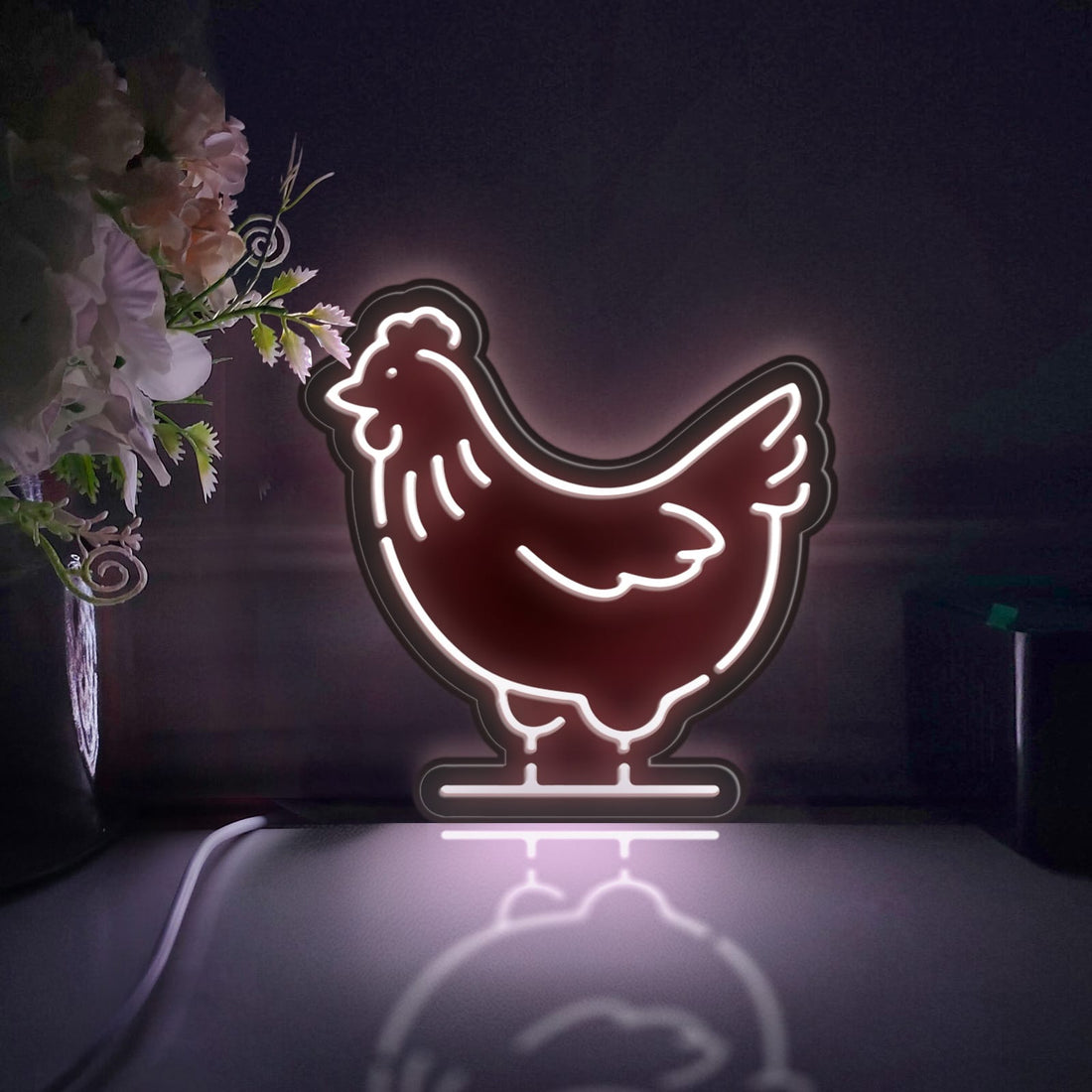 Hen Led Light Box, Farm Animal Wall Art Decor, Light Sign, Desktop Decorations, Room Decor, Gift For Farm Animal Lovers, Poultry Enthusiast