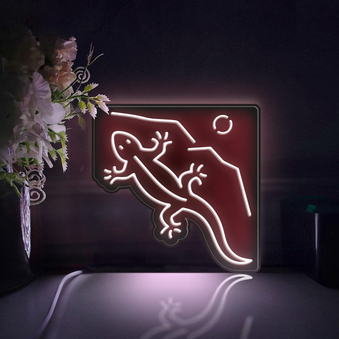 Lizard Led Light Box, Reptile Wall Art Decor, Light Sign, Desktop Decorations, Bedroom Decor, Gift For Reptile Fans, Animal Lover