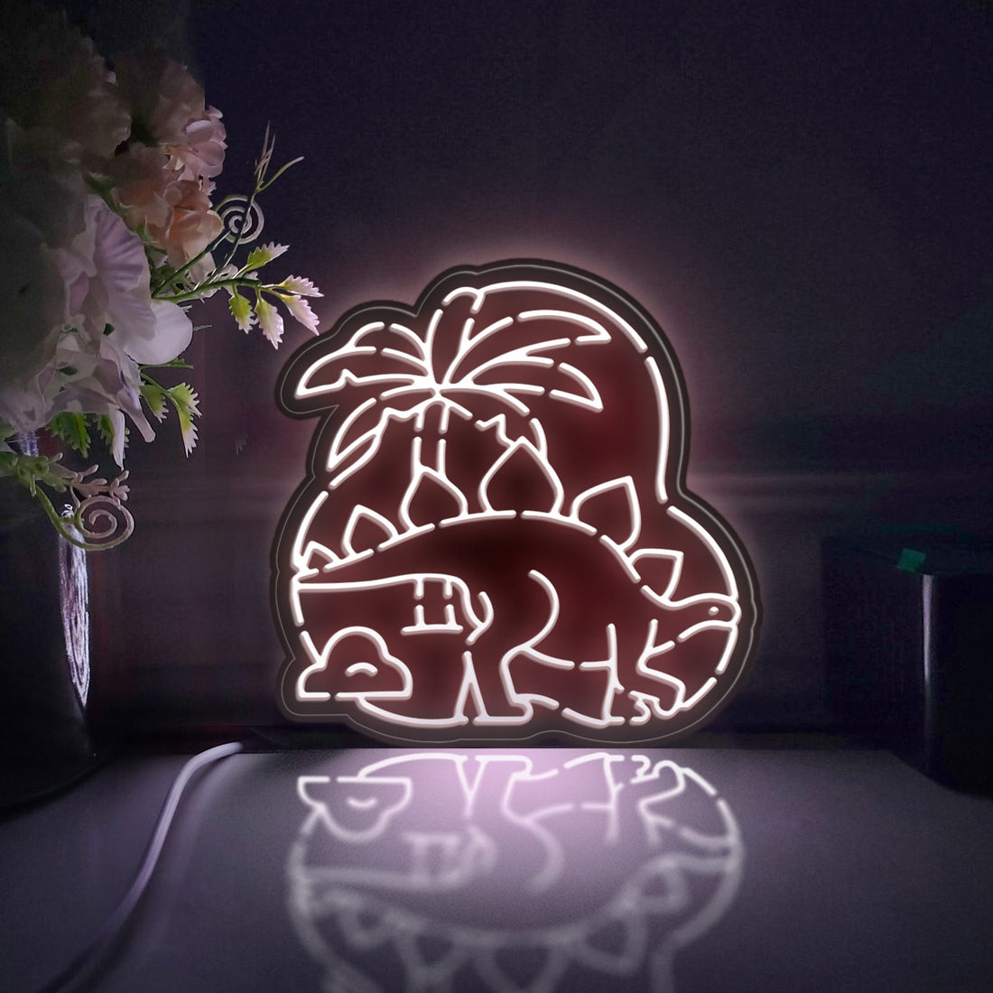 Dinosaur Led Light Box, Jurassic Wall Art Decor, Light Sign, Desktop Decorations, Bedroom Decor, Gift For Educators, Dinosaur Fan