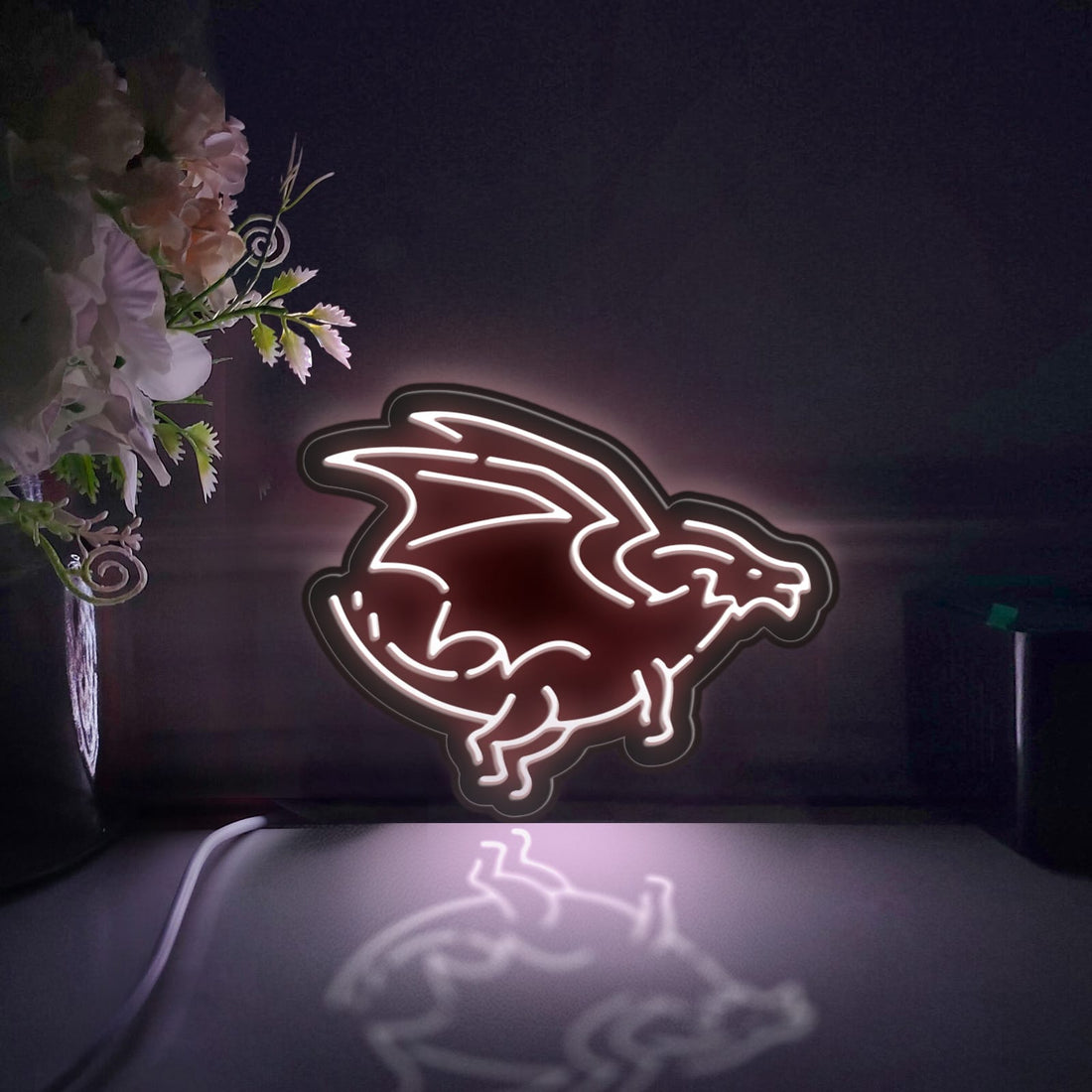 Dragon Led Light Box, Wall Art Decor, Personalized Light Sign, Neon-like Rgb Desktop Decorations, Bedroom Decor, Gift For Gamers