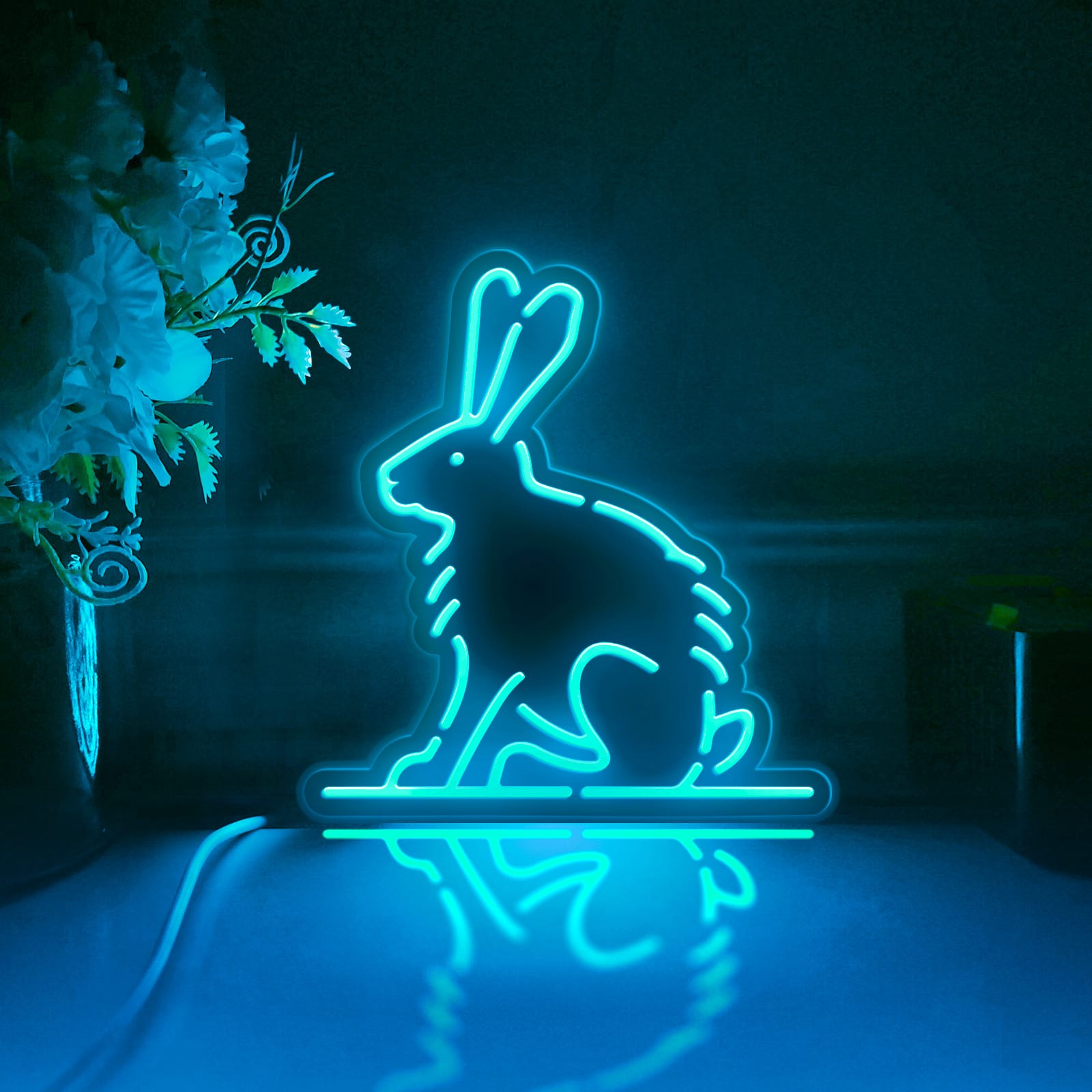 Hare Jackrabbit Led Light Box, Hare Wall Art Decor, Light Sign, Desktop Decorations, Gift For Wildlife Enthusiasts, Animal Lover