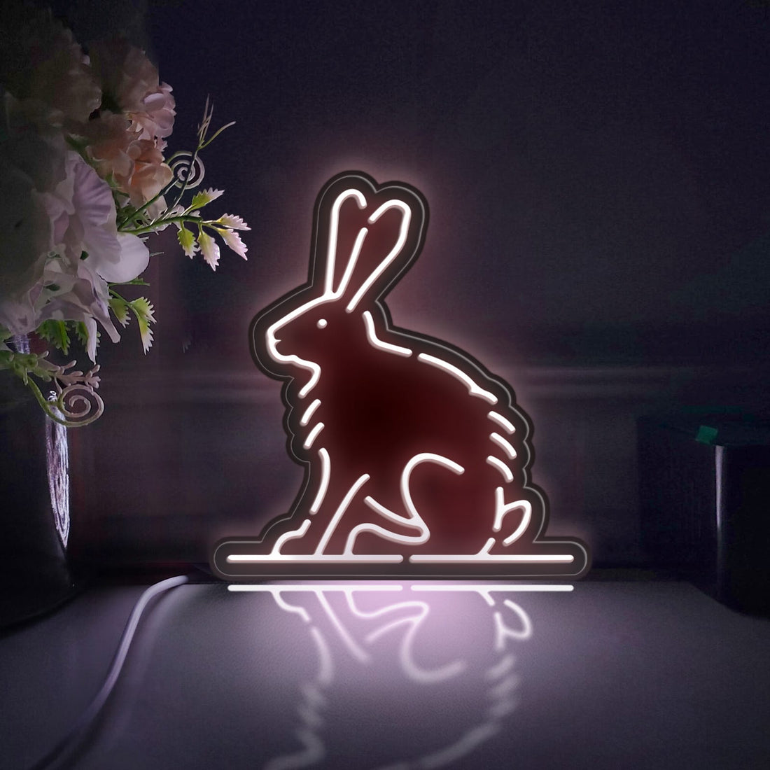 Hare Jackrabbit Led Light Box, Hare Wall Art Decor, Light Sign, Desktop Decorations, Gift For Wildlife Enthusiasts, Animal Lover