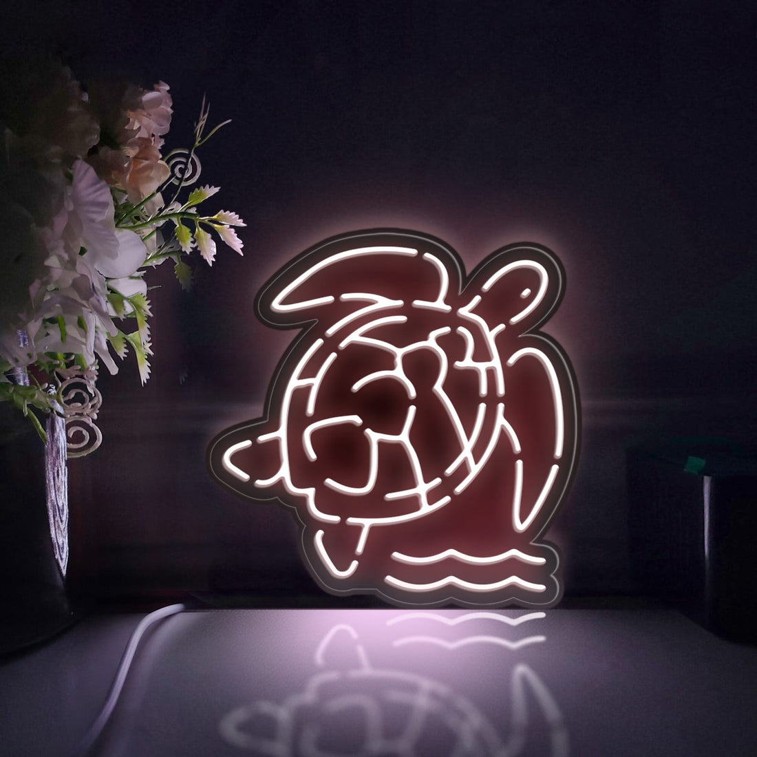 Turtle Led Light Box, Tortoise Wall Art Decor, Light Sign, Desktop Decorations, Bedroom Decor, Gift For Reptile Lovers, Ocean Enthusiast