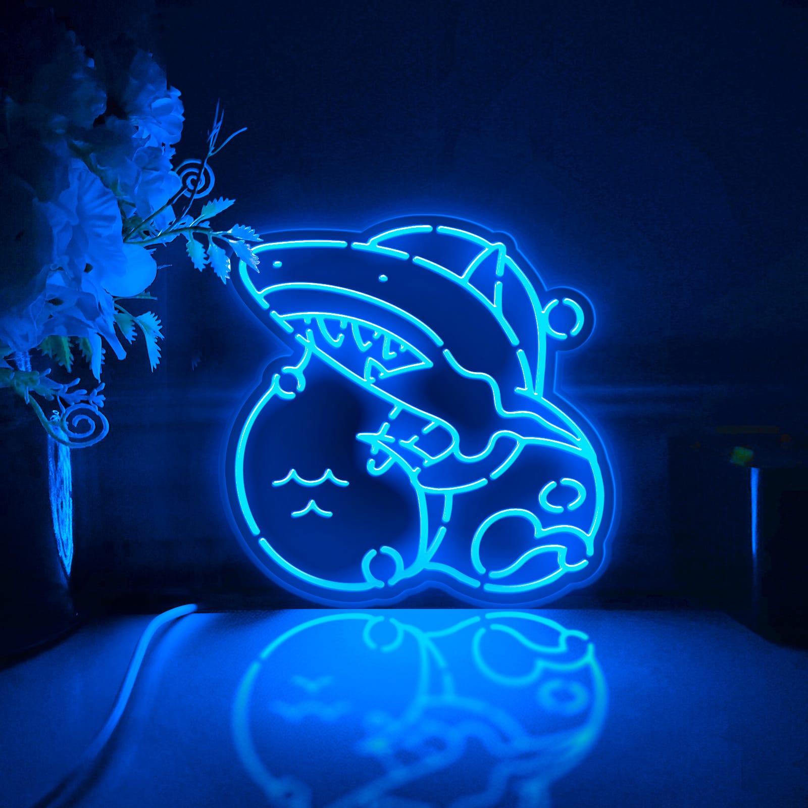 Shark Led Light Box, Sea Creature Wall Art Decor, Light Sign, Desktop Decorations, Gift For Ocean Enthusiasts, Marine Biology Lover