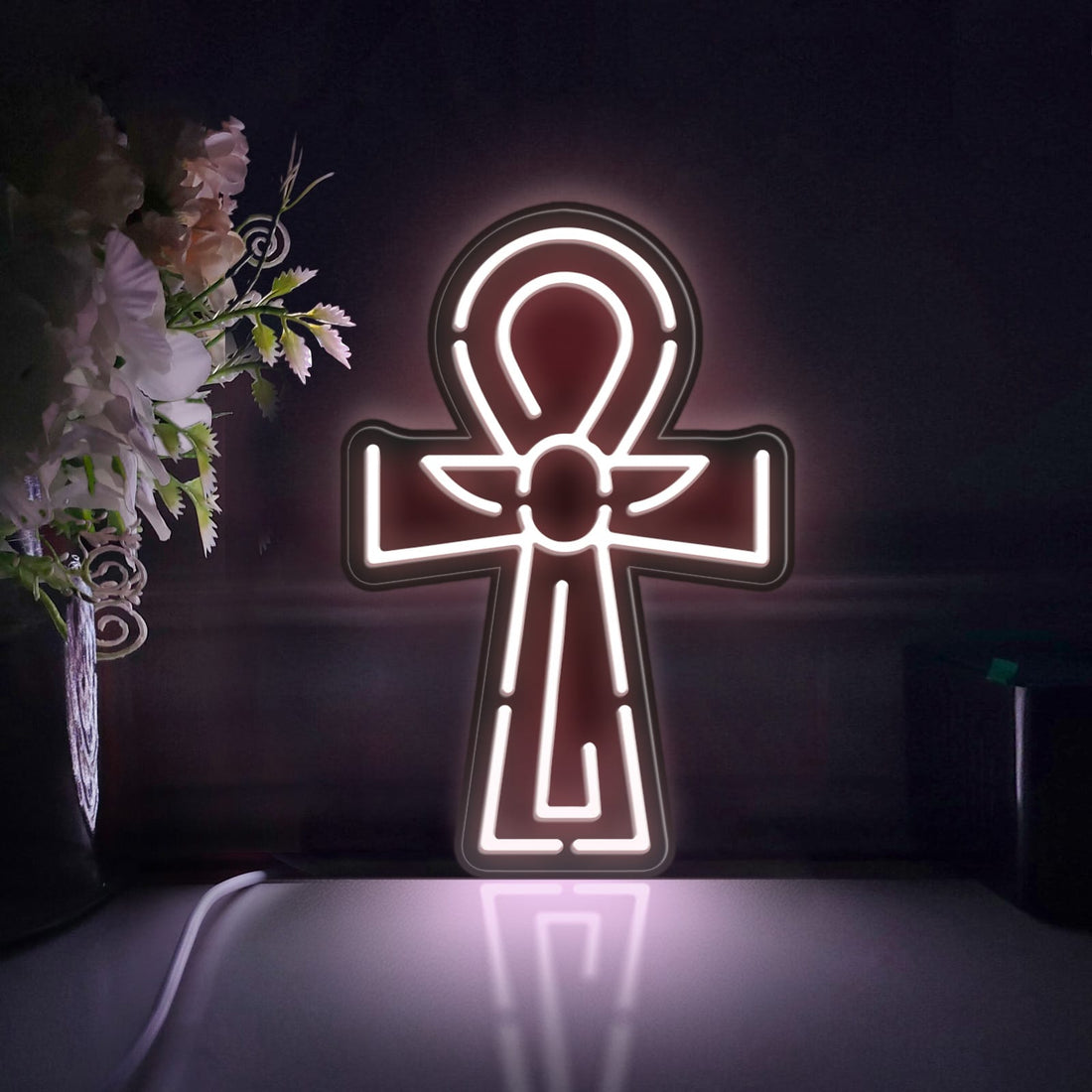 Cross Led Light Box, Wall Art Decor, Light Sign, Desktop Decorations, Bedroom Decor, Gift For Faith-based Decor Lovers, Spiritual Seeker