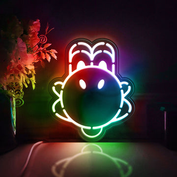 Yoshi Led Light Box, Dinosaur Wall Art Decor, Personalized Light Sign, Neon-like Desktop Decorations, Bedroom Decor, Gift For Gamers, Kid
