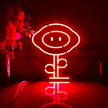 Super Mario Flower Led Light Box, Wall Art Decor, Personalized Light Sign, Desktop Decorations, Bedroom Decor, Gift For Mario Fans, Gamer