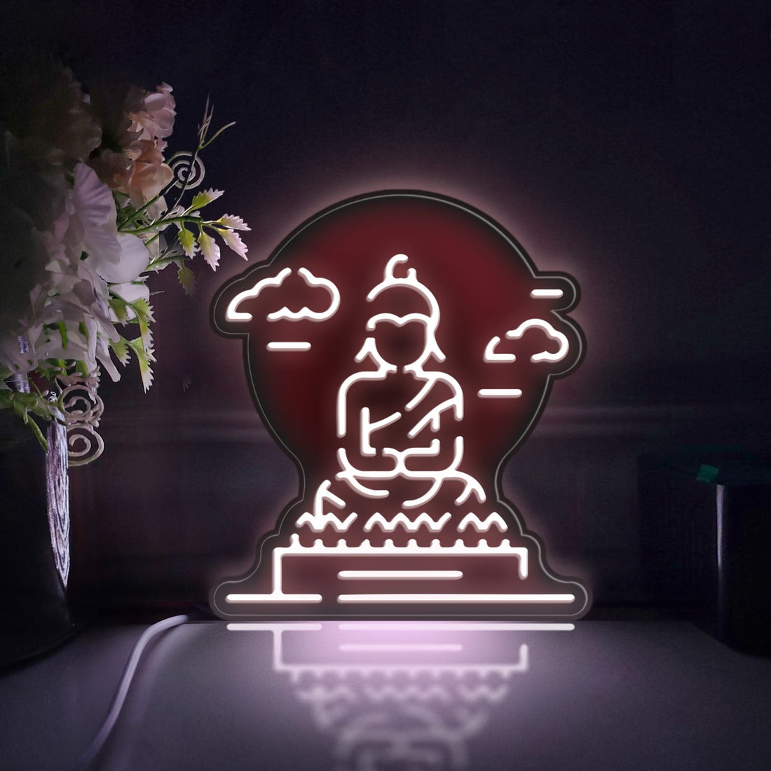 Buddha Led Light Box, Asian Buddha Wall Art Decor, Personalized Light Sign, Desktop Decorations, Bedroom Decor, Gift For Spiritual Seekers