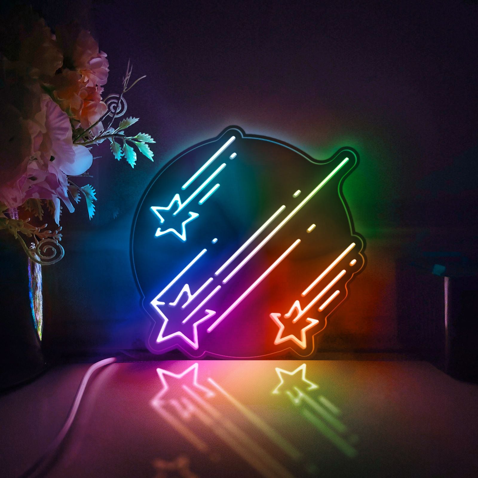 Star Led Light Box, Comet Galaxy Wall Art Decor, Light Sign, Desktop Decorations, Bedroom Decor, Gift For Stargazers, Astronomy Lover