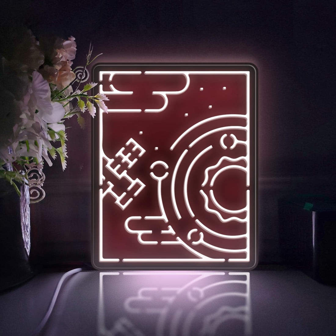 Spaceship Led Light Box, Galaxy Wall Art Decor, Personalized Light Sign, Rgb Desktop Decorations, Bedroom Decor, Gift For Kids, Sci-fi Fan