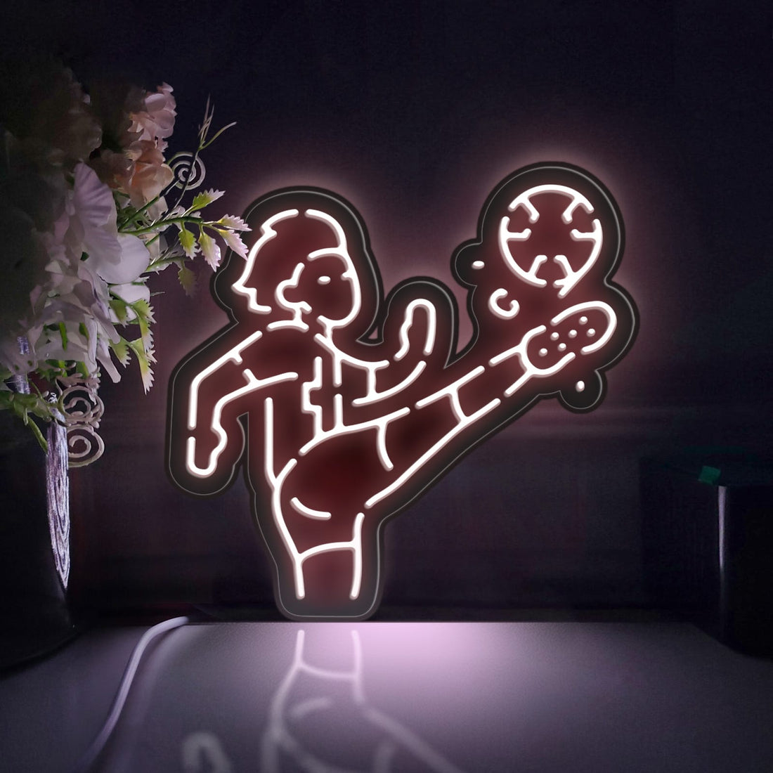 Playing Football Led Light Box, Football Player Wall Art Decor, Light Sign, Desktop Decorations, Gift For Football Fans, Sports Enthusiast
