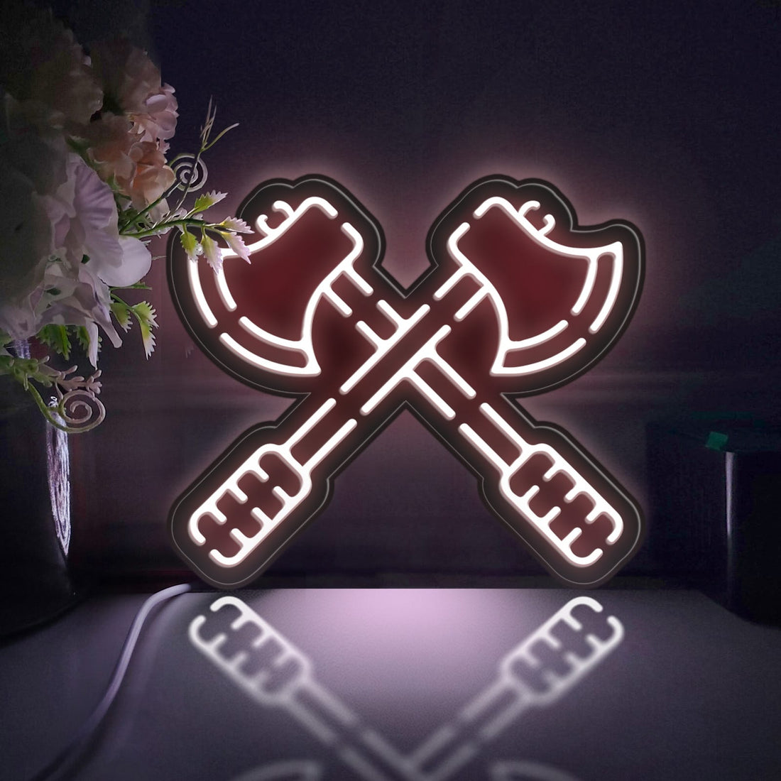 Axe Led Light Box, Game Battle Weapon Wall Art Decor, Personalized Light Sign, Rgb Desktop Decorations, Bedroom Decor, Gift For Gamers, Kid