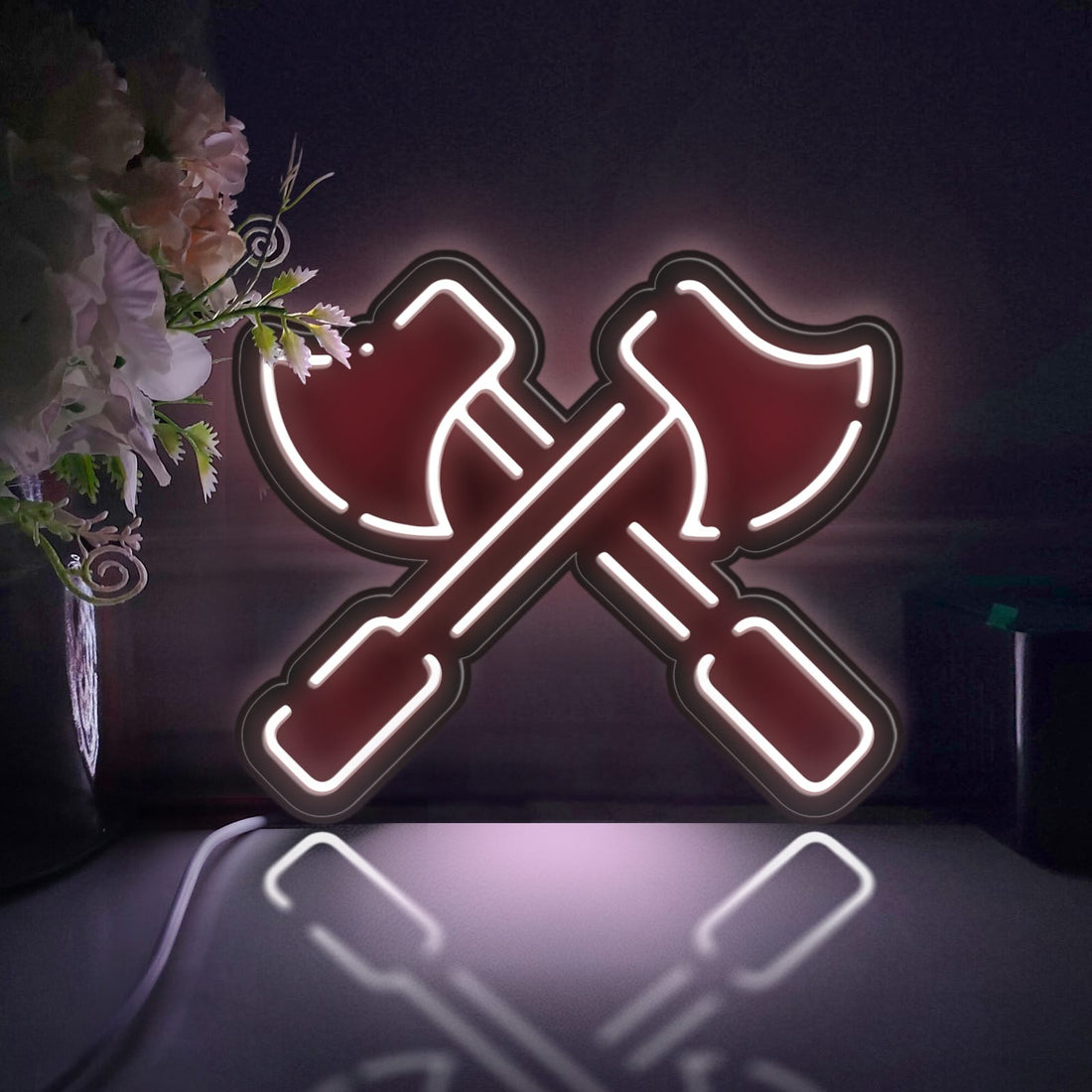 Axe Led Light Box, Battle Wall Art Decor, Personalized Light Sign, Neon-like Rgb Desktop Decorations, Bedroom Decor, Gift For Gamers, Kid