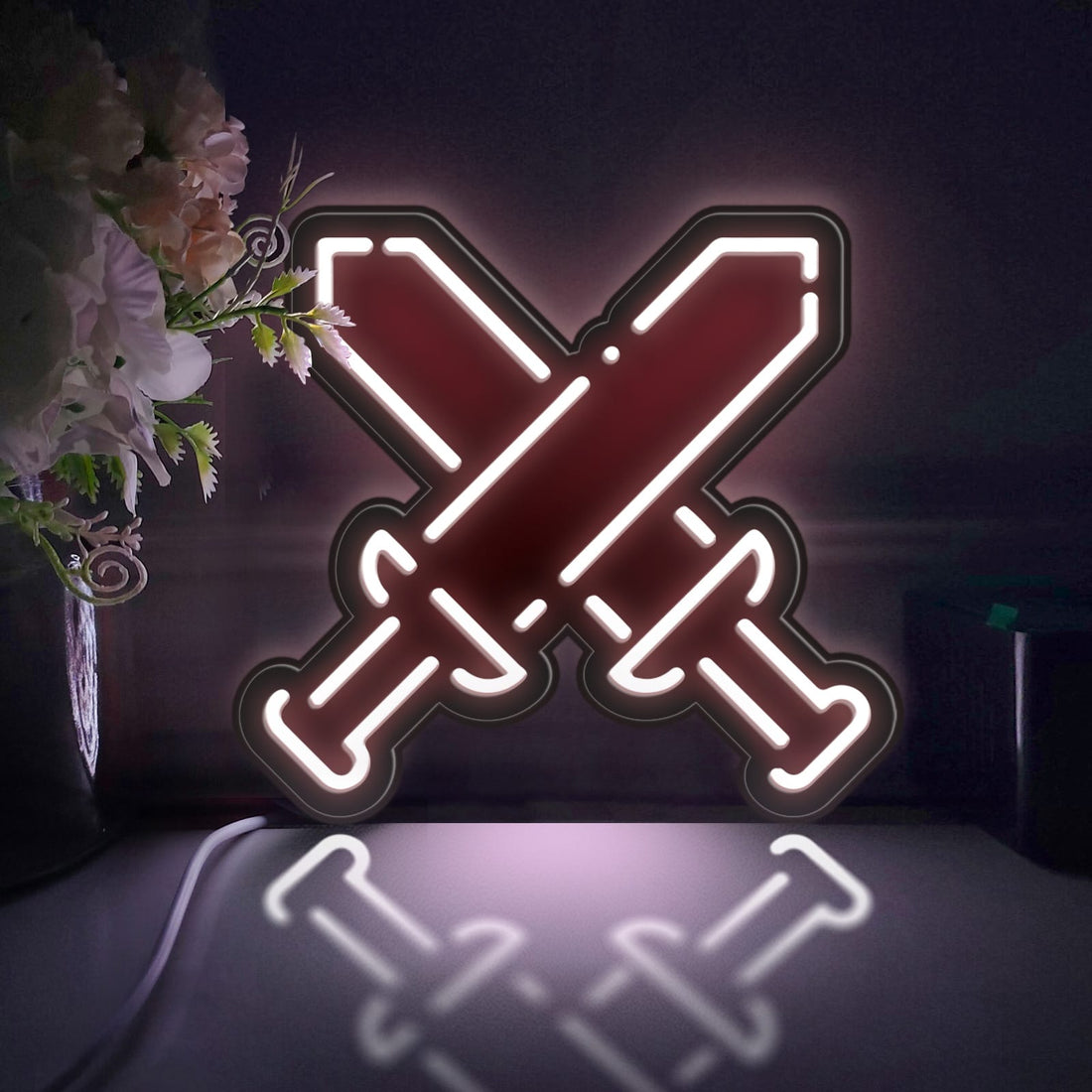 Sword Led Light Box, Game Prop Wall Art Decor, Personalized Light Sign, Neon-like Desktop Decorations, Bedroom Decor, Gift For Gamers, Kid