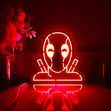 Deadpool Led Light Box, Avenger Wall Art Decor, Light Sign, Desktop Decorations, Bedroom Decor, Gift For Comic Fans, Superhero Lover