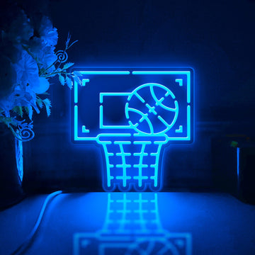 Basketball, Basketball Hoop Led Light Box, Basketball Wall Art Decor, Light Sign, Desktop Decoration, Gift For Basketball Fans, Sports Lover