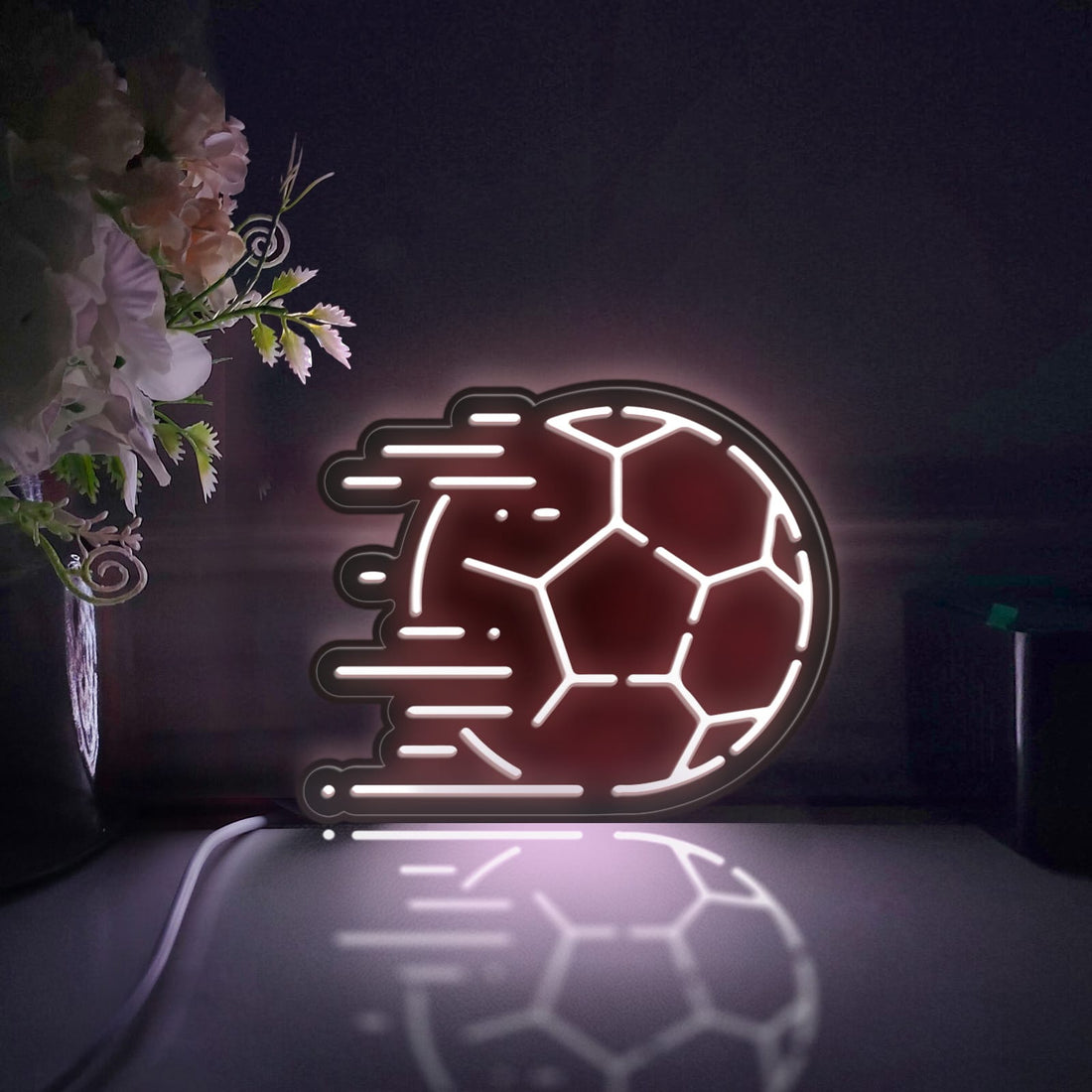 Football Led Light Box, Football Wall Art Decor, Light Sign, Desktop Decorations, Bedroom Decor, Gift For Football Fans, Sports Enthusiast